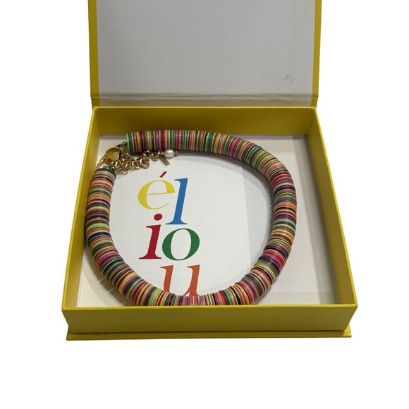 Eliou Jewelry - ELIOU Poma Gold-Plated, African Vinyl Bead Necklace